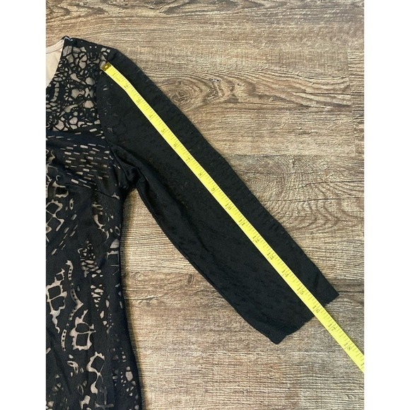 Jessica Simpson Maternity Overlay Dress Black Cocktail Party 3/4 Sleeve Size PS - Picture 5 of 8